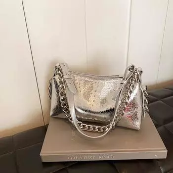 Tooxika Высококачественная сумка-цепочка женская сумка через плечо Новая модная популярная сумка с текстурой чёрный