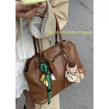 Tooxika женская новая винтажная сумка-тоут Maillard Portable Commuter большая вместимость сумка через плечо подмышкой S