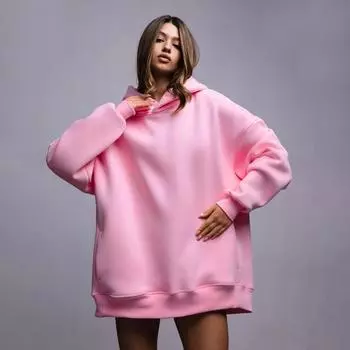 Tooxika женская однотонная с капюшоном модная и элегантная свободная повседневная толстовка L чёрный