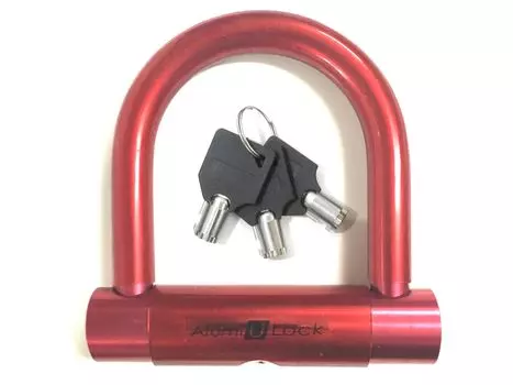 Top Aluminum U Lock Red Bicycle Key Theft Security Sturdy ALU-SS