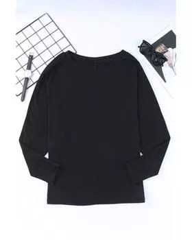 Топ Azura Exchange в стиле пэчворк с длинными рукавами XL чёрный