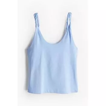 Топ без рукавов HM с витыми бретелями Голубой