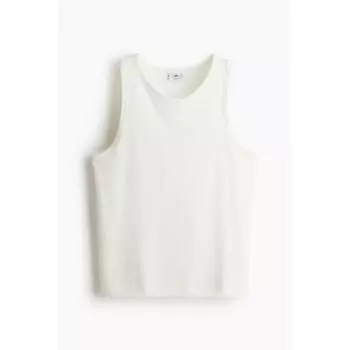 Топ без рукавов HM Slim Fit, белый