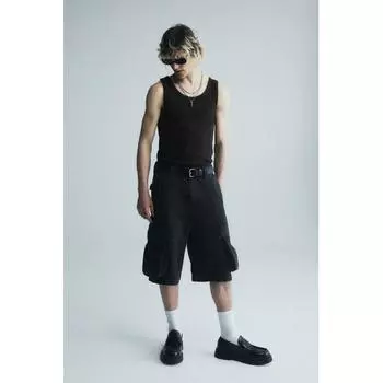 Топ без рукавов HM slimM Fit Ribbed, черный XXL