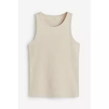 Топ без рукавов приталенного кроя HM светло-бежевый