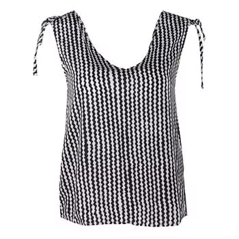 Топ без рукавов с геометрическим узором ТОЛЬКО для женщин XS белый