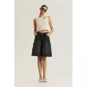 Топ без рукавов с вырезом HM Светло-бежевый