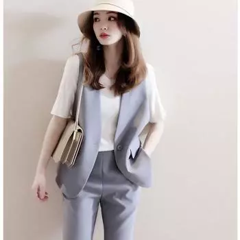 Топ без рукавов уникального дизайна, идеально подходящий для жилета для молодых профессиональных женщин M серый