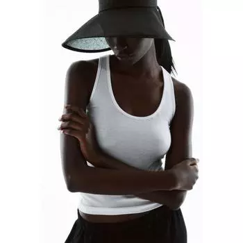 Топ без рукавов в рубчик HM, белый