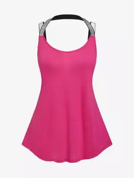 Топ больших размеров Rosegal на бретельках с лямкой на бретельках L светло-розовый