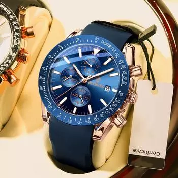 Лучший бренд роскошные мужские часы модные водонепроницаемые кварцевые часы для мужчин повседневные спортивные часы-хронограф новые