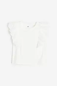 Топ Broderie Anglaise с деталями