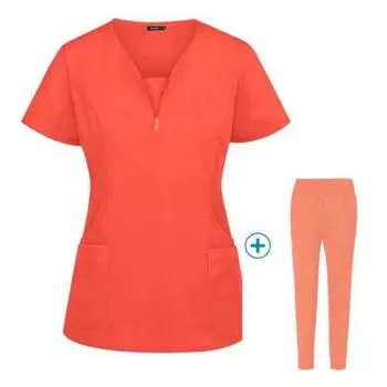 Топ + брюки для медицинской медсестры, женский комплект для гидротерапии, новый продукт, комплект рабочих скрабов, медицинские принадлежности, костюм для стоматологической хирургии для медсестры, рабочая одежда M чёрный