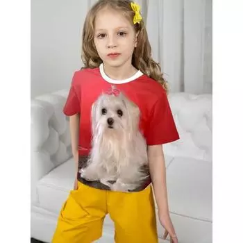 Top Clothes Children 3d Printe T-shirts Girl Clothing Cute Dog 10 Year Old Girl Clothes Child T-shirt Children s T-Shirts 110