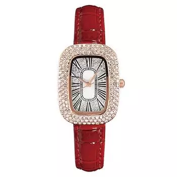Top Diamond Women s Watches Fashion Ladies Luxury Quartz Watches Girl s Best Gifts Wristwatches AVE красный