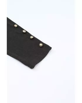 Топ-футляр Azura Exchange с пуговицами и длинными рукавами S чёрный