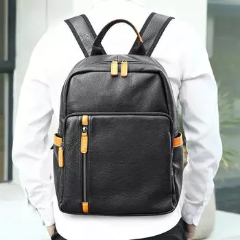 Top-grain Cowhide Casual Multi-functional Backpack Computer Backpack Large-capacity Commuting and Business Trip Bag
