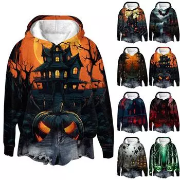 Топ Хэллоуин Печатный Топ Печатный Топ Осенний Обычный Топ Женский Печатный Топ L золотой