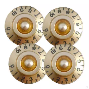 Top Hat Gold Прозрачная ручка регулировки громкости для электрогитар 4 шт.