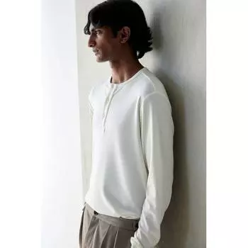 Топ-хенли HM Ribbed кремовый M