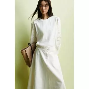 Топ HM Broderie Anglaise, белый