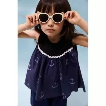 Топ HM Empire line черный темно-синий