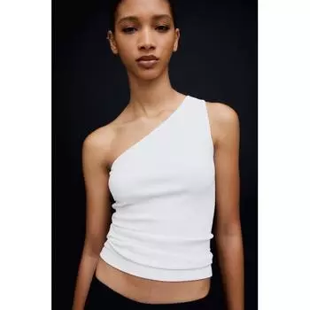 Топ HM на одно плечо, белый