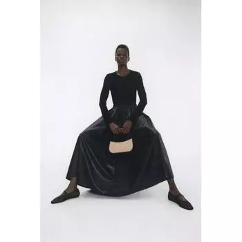 Топ из джерси HM черный