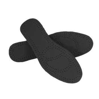 Верхний слой из черной коровьей кожи с латексной стелькой для поглощения пота и запаха, амортизирующие стельки для мужчин и женщин 35 чёрный