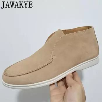 Топ ленивые лоферы, замшевые повседневные туфли на плоской подошве, женские туфли с круглым носком, женские туфли для вождения, мужская обувь для пар 38