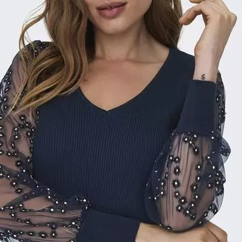 Топ Lina с вышитыми буфами и длинными рукавами ТОЛЬКО для женщин