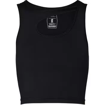 Топ-майка без рукавов On Studio Cut-Out Crop Fashi, универсальный, влагоотводящий, женский, черный 1WF10570553 XS