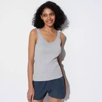 ТОП-МАЙКА UNIQLO 2WAY С РИПОВЫМ КРУЖЕВОМ