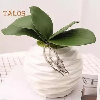 TOP-MART 1 шт. искусственное растение бабочка лист орхидеи DIY офисный рабочий стол бонсай домашний декор 5-leaf