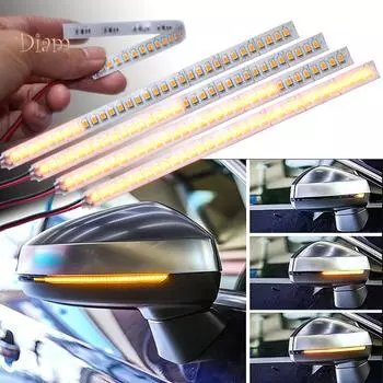Top Mart 2 шт. автомобильные последовательные 12 В светодиодные указатели поворота бокового зеркала Предупреждающая лента A#