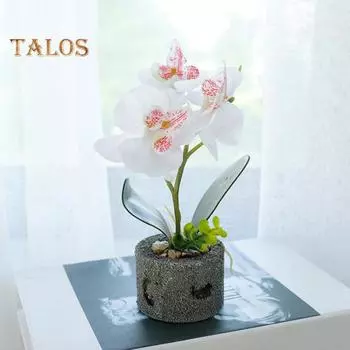 TOP-MART искусственный цветок бабочка орхидея горшок бонсай сад DIY мебель для вечеринки домашний декор one size белый