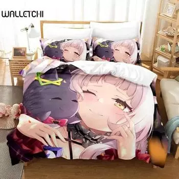 Top Murasaki Shion Bedding Set Single Twin Full Queen King Size Bed Set Adult Kid Bedroom Duvet cover Sets Anime Kawaii Girl Bed 70x133cm 2pcs