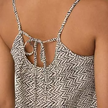 Топ на бретелях с круглым вырезом и легким узлом сзади с принтом Woman JDY