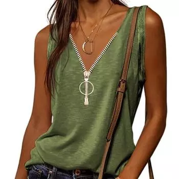 Топ на бретелях, женская однотонная свободная футболка без рукавов, летние сексуальные женские топы, повседневная уличная одежда, жилет, модные базовые топы на бретелях S зелёный