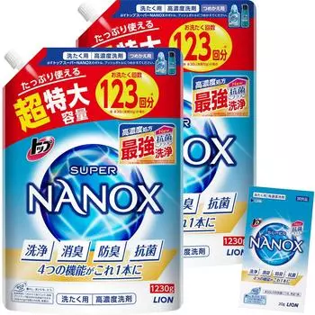 Top NANOX купить большой Top Super Nanox Без добавления флуоресцентных агентов или силикона Высококонцентрированное моющее средство для стирки Жидкий наполнитель Очень большой 1230 г