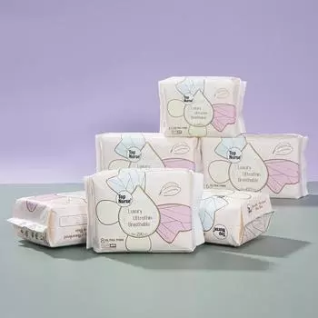 TOP NURSE ультратонкие хлопковые менструальные прокладки: Безопасно для кожи, подходит для использования днем и ночью, 245/290/420 мм.