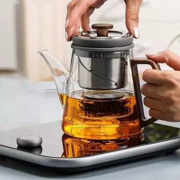 Top Pot Элегантный чайник для чашек с разделением чая Lift Bubble Teapot Полностью стеклянный офисный электрический керамический чайник для заваривания чая Чайный сервиз Заварочная посуда