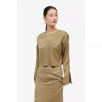 Топ с пуговицами HM kHaki Green 1206405001 XLEUR XLP