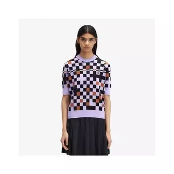 Топ жаккардовой вязки Fred Perry Фиолетовый Afpf2438109 X19 S