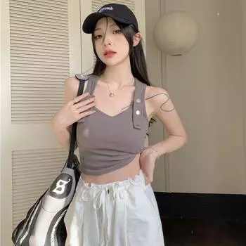 Топ женские сексуальные бюстгальтеры на тонких бретельках укороченные топы модные бретели простое однотонное тонкое нижнее белье топ без рукавов майка