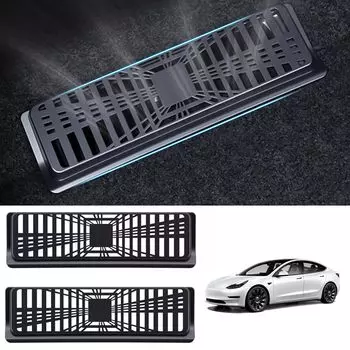 TOPABYTE Tesla Model Y Rear Seat Air Vent Cover Under Seat Air Conditioning Outlet Grille Protector for 2020-2024 Tesla Model Y (2pcs)
