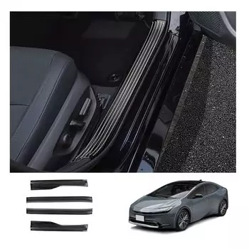 TopGTzolun Новая защита боковых порогов для Prius 60-й серии, специально разработанная накладка на порог, накладка на порог двери, накладка на порог, предотвращает царапины и загрязнения при чёрный
