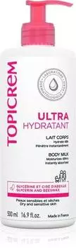 Topicrem UH BODY Ultra-Moisturizing Body Milk deep moisturizing body milk for dry and sensitive skin TU прозрачный