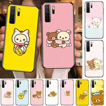 TOPLBPCS Cute rilakkuma Black Soft Cover The Pooh For Huawei Nova 8 7 6 SE 5T 7i 5i 5Z 5 4 4E 3 3i 3E 2i Pro Phone Case cases Huawei Nova 3