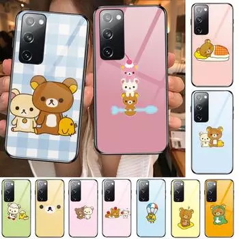TOPLBPCS милый rilakkuma закаленный стеклянный чехол для телефона для SamSung Galaxy S8 S9 S10E S20 S21 S5 S30 Plus S20 fe 5G Lite Ultra Galaxy S30